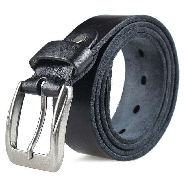 MEDYLA Men Top Layer Leather Casual High Quality Belt Vintage Design Pin Buckle Genuine Leather Belts For Men Original Cowhide