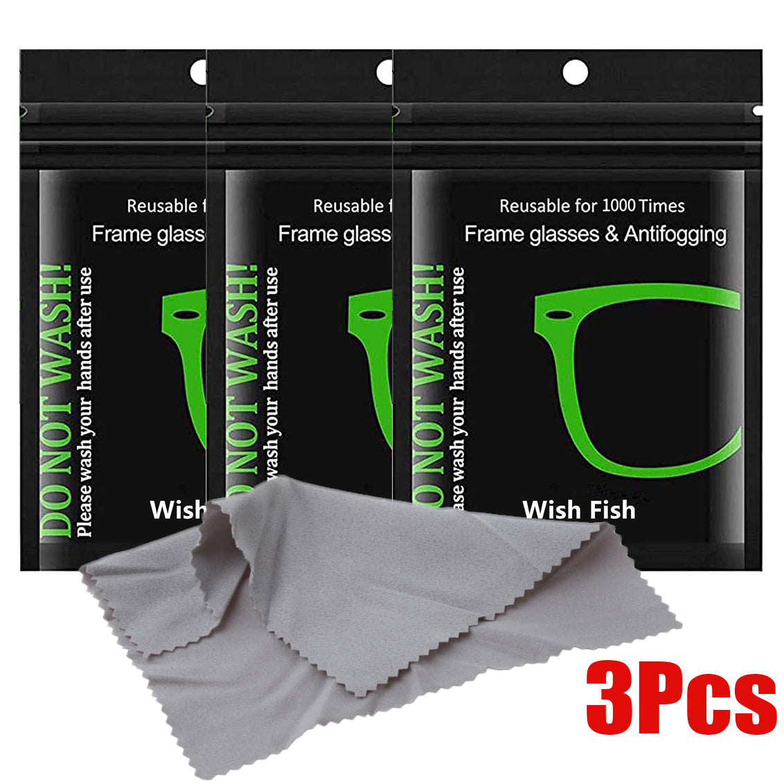 3Pcs/pack Nano Anti-fog Cloth Reusable