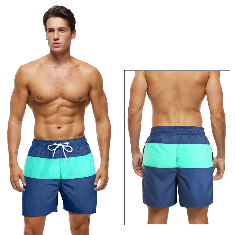 DATIFER New Quick Dry Mens Swim Shorts Summer Board Pants Surf Swimwear Beach Gym Swimsuit With Brief Mesh Lining Liner ES6C