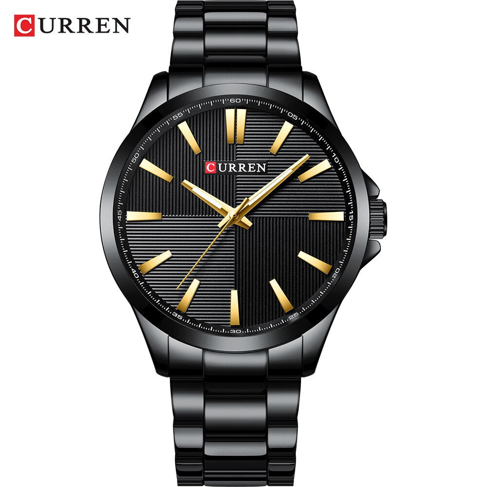 CURREN Men Watches Luxury Branded Stainless Steel Fashion Business Mens Watch Quartz  Wristwatch Man Clock Waterproof