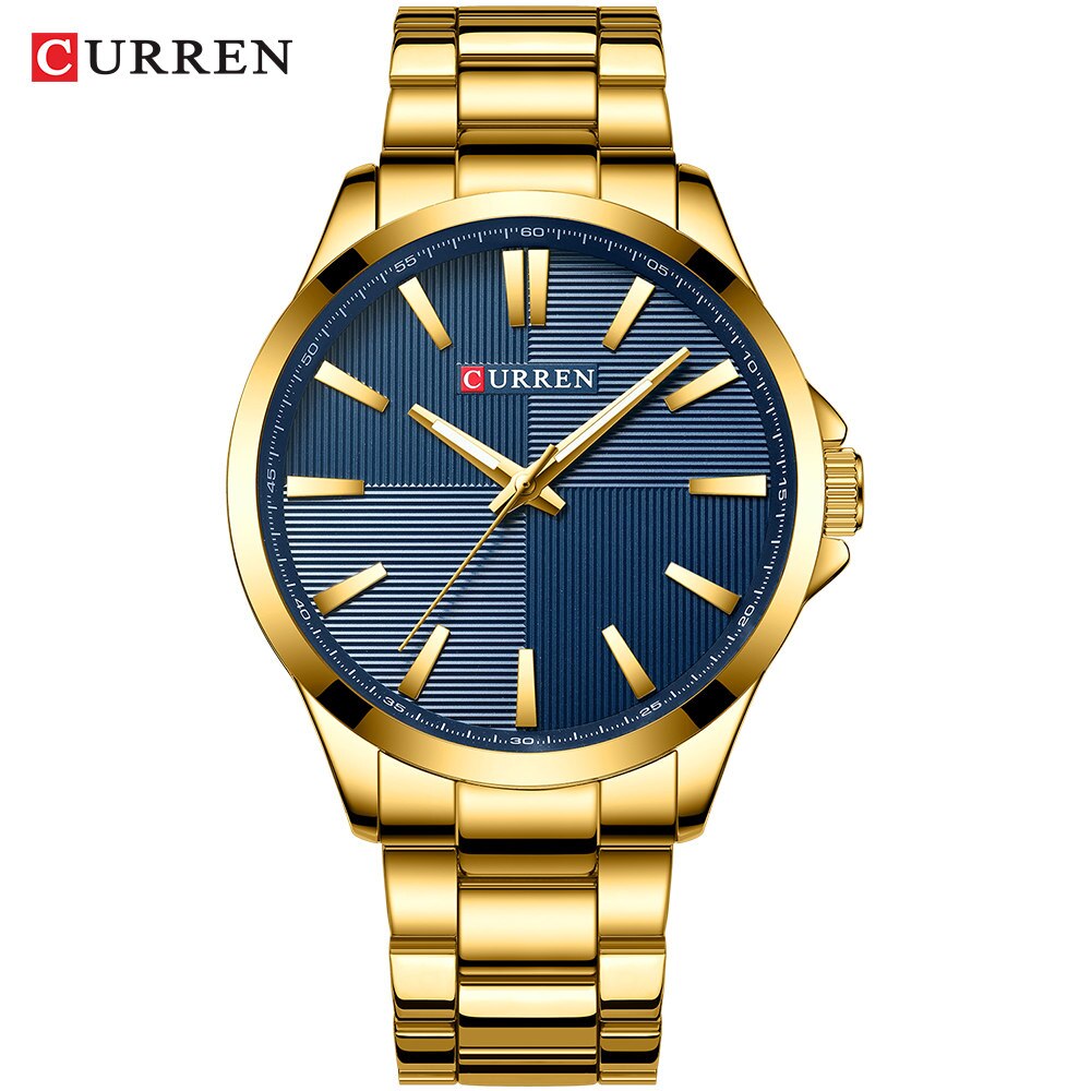 CURREN Men Watches Luxury Branded Stainless Steel Fashion Business Mens Watch Quartz  Wristwatch Man Clock Waterproof