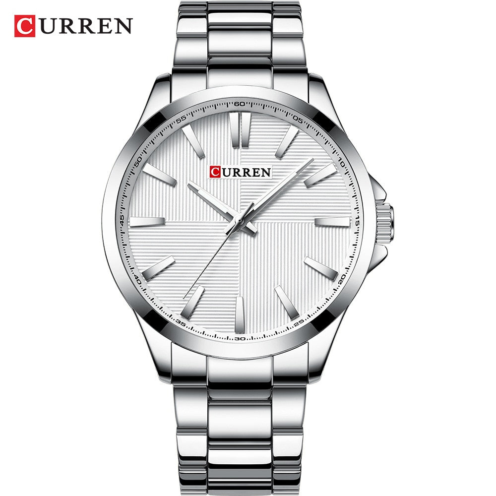 CURREN Men Watches Luxury Branded Stainless Steel Fashion Business Mens Watch Quartz  Wristwatch Man Clock Waterproof