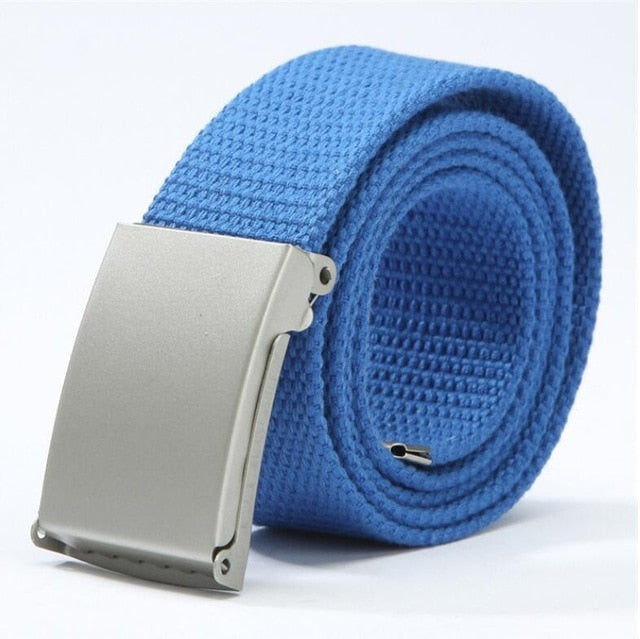 Mens Belts Fashion New Unisex Trousers Belts Canvas Belt Breathable Outdoor Tactical For Jeans Adjustable Waist Belt  140cm