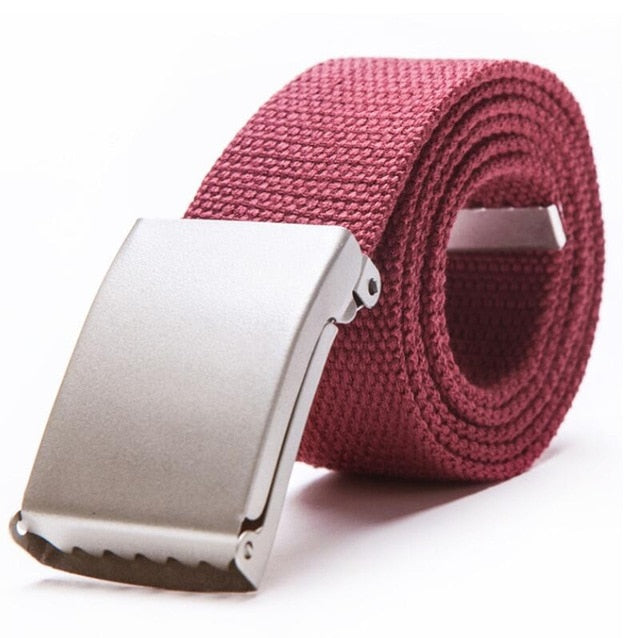 Mens Belts Fashion New Unisex Trousers Belts Canvas Belt Breathable Outdoor Tactical For Jeans Adjustable Waist Belt  140cm