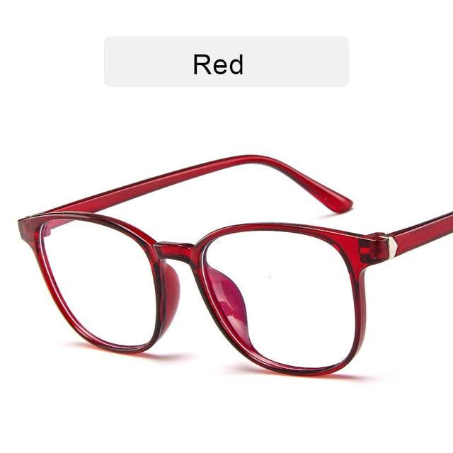 KOTTDO Retro Mens Glasses Frame Fashion Computer Eyeglasses Frame Women Anti-blue Light Transparent Clear Pink Plastic Frame