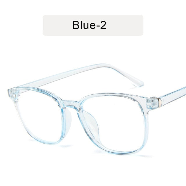 KOTTDO Retro Mens Glasses Frame Fashion Computer Eyeglasses Frame Women Anti-blue Light Transparent Clear Pink Plastic Frame