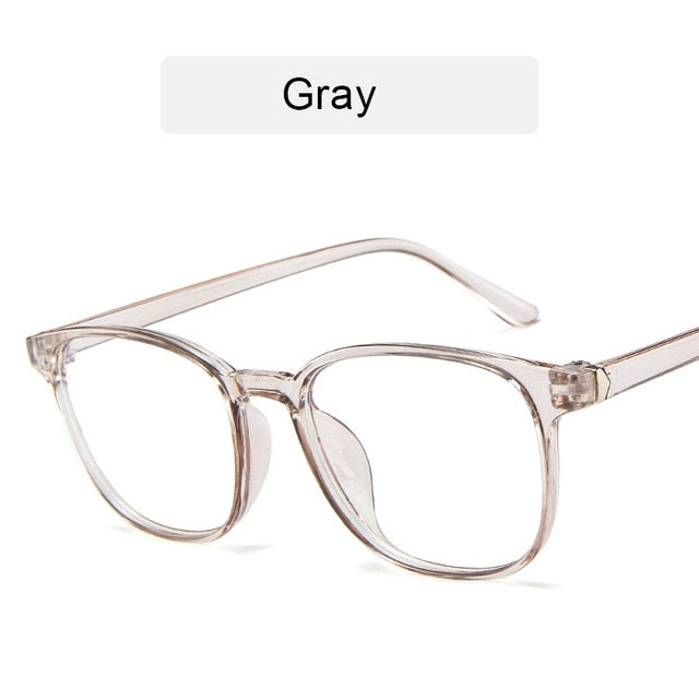 KOTTDO Retro Mens Glasses Frame Fashion Computer Eyeglasses Frame Women Anti-blue Light Transparent Clear Pink Plastic Frame