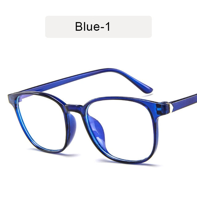 KOTTDO Retro Mens Glasses Frame Fashion Computer Eyeglasses Frame Women Anti-blue Light Transparent Clear Pink Plastic Frame