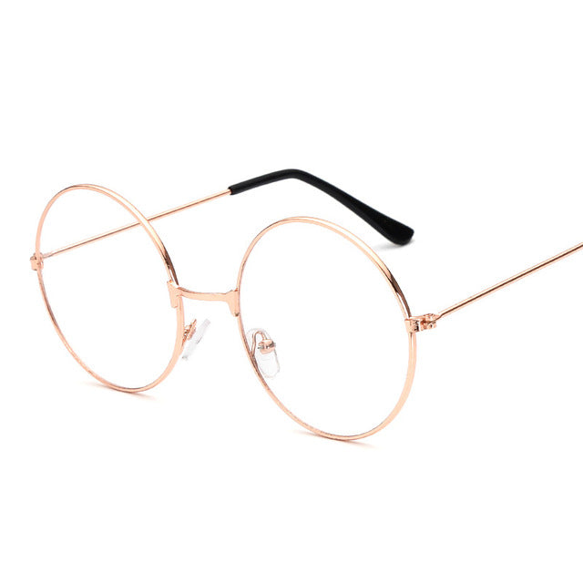 2019 New fashion simple unisex round Plain glasses for men women Metal frame glasses for wedding party eyeglasses