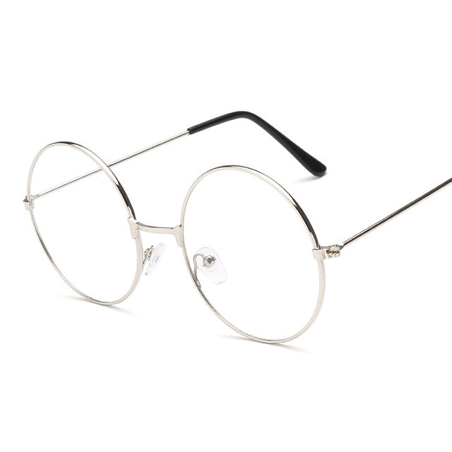 2019 New fashion simple unisex round Plain glasses for men women Metal frame glasses for wedding party eyeglasses