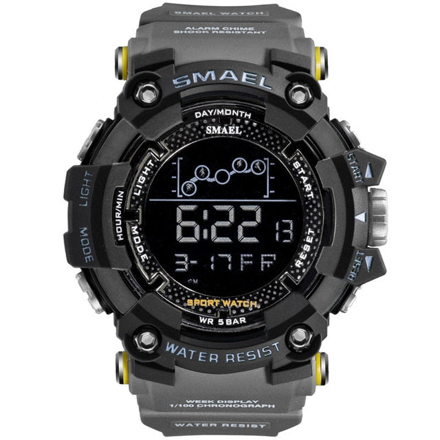 Mens SMAEL Military Water Resistant LED Watch