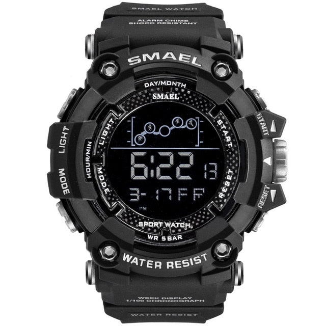 Mens SMAEL Military Water Resistant LED Watch