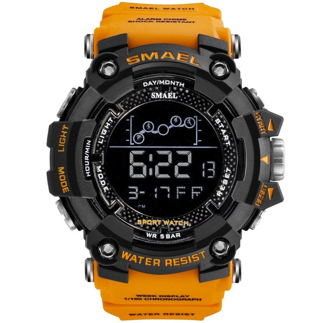 Mens SMAEL Military Water Resistant LED Watch