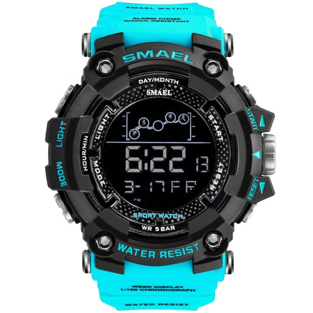 Mens SMAEL Military Water Resistant LED Watch