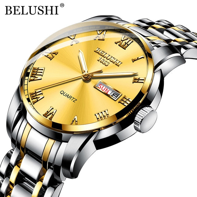 Mens Belushi Luminous Waterproof Stainless Steel Watch