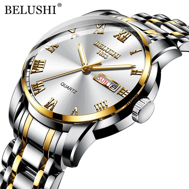 Mens Belushi Luminous Waterproof Stainless Steel Watch