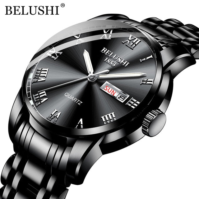 Mens Belushi Luminous Waterproof Stainless Steel Watch