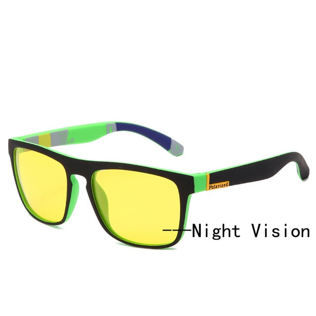 HOOLDW Night Vision Glasses Men Women Polarized Sunglasses Yellow Lens Anti-Glare Goggle Night Driving Sun glasses UV400 Eyewear