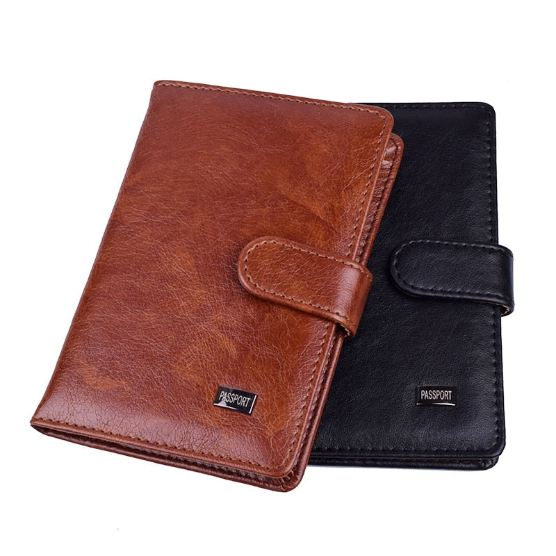 Travel Passport Holder Leather Wallet