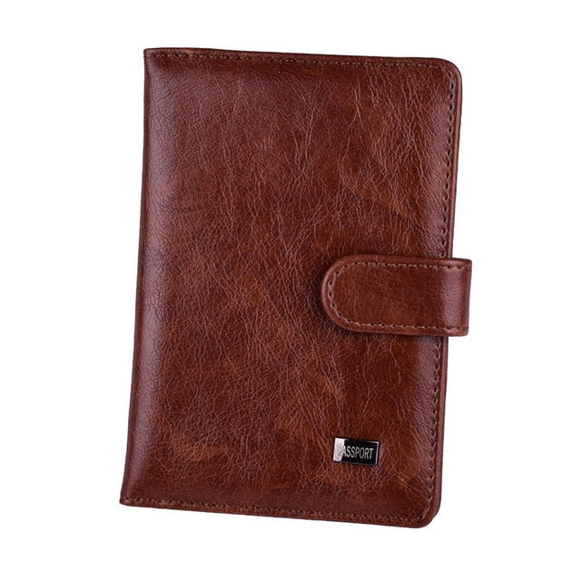 Travel Passport Holder Leather Wallet