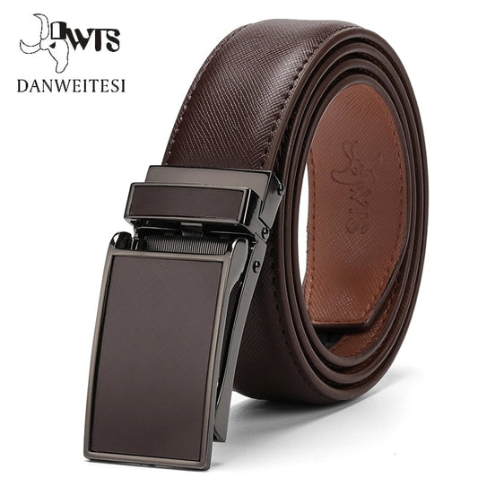 [DWTS]Belt Male Men's belt  Genuine Leather Strap luxury brand Automatic Buckle Belts For Men Belts Cummerbunds  cinturon hombre