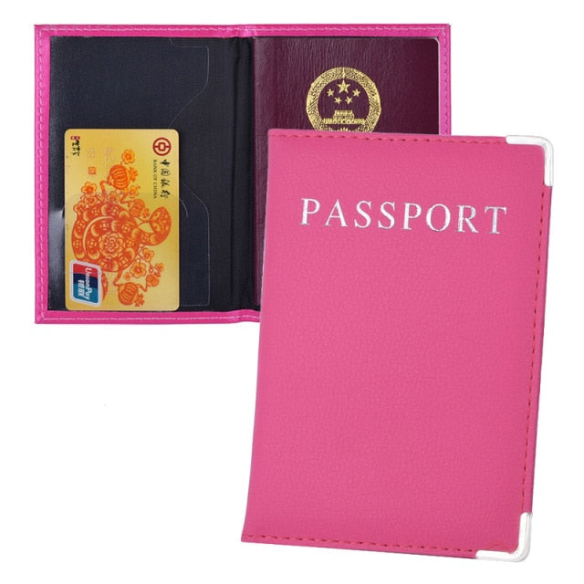 Travel Passport Holder Leather Wallet