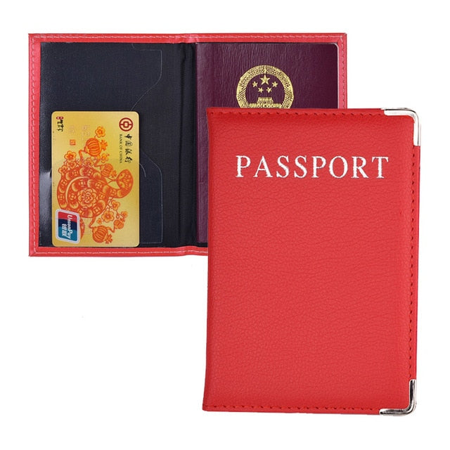 Travel Passport Holder Leather Wallet