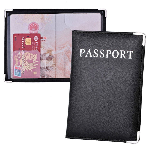 Travel Passport Holder Leather Wallet