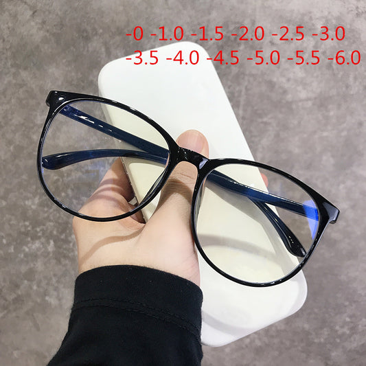 -1.0 1.5 2.0 to 6.0 Black Finished Myopia Glasses