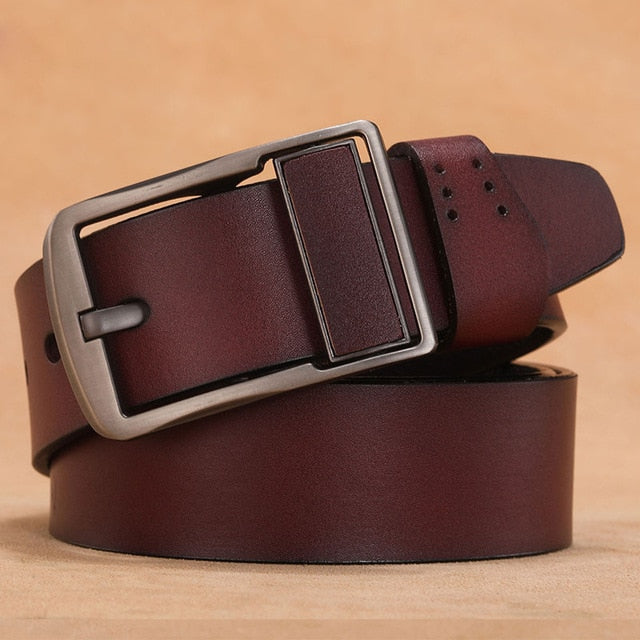 2021 Genuine Leather Belt Men 140 150 160 170cm Large Size Luxury Designer Belts Men Split Leather High Quality Waist Belt