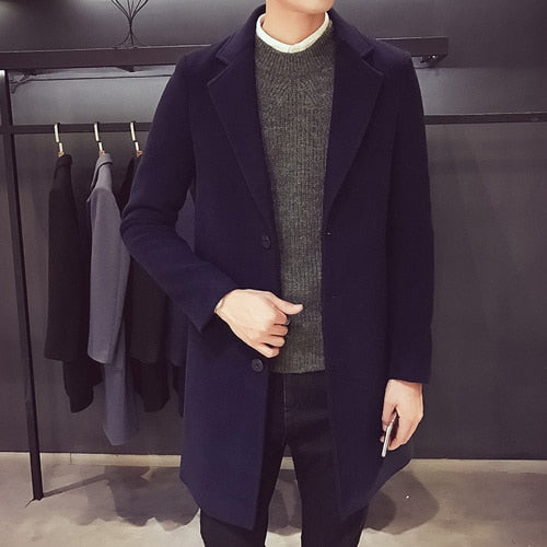 Fashionable Men Wool & Blends Coat