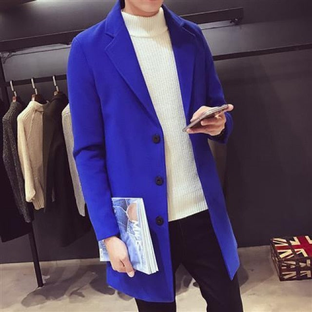 Fashionable Men Wool & Blends Coat