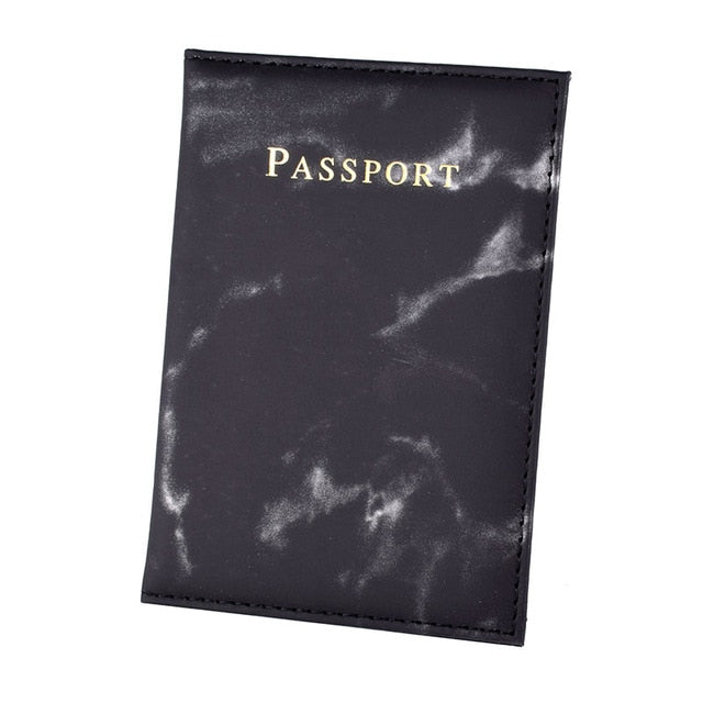 Elastic Band Leather Passport RFID Blocking Wallet