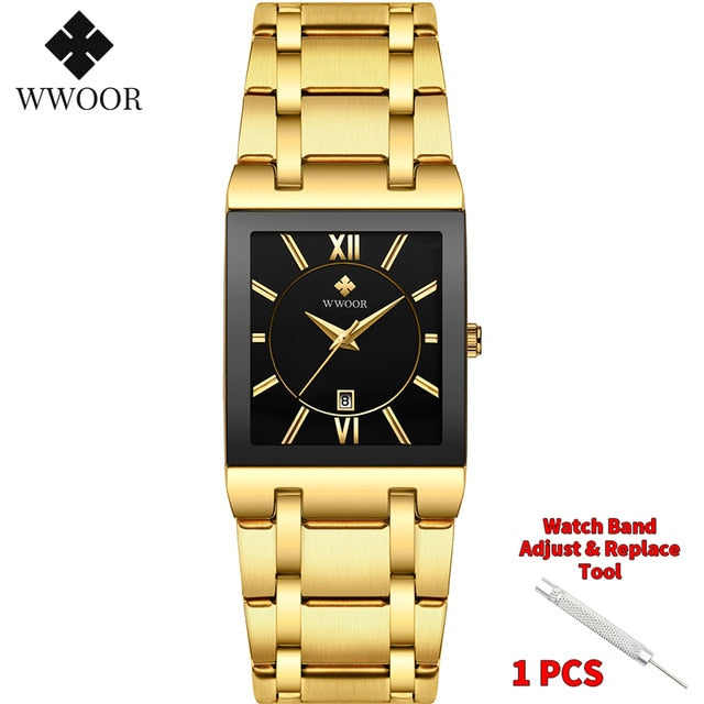 Relogio Masculino Waterproof Gold Watch