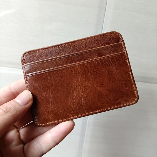 Vintage Men's Genuine Leather Credit Card Holder