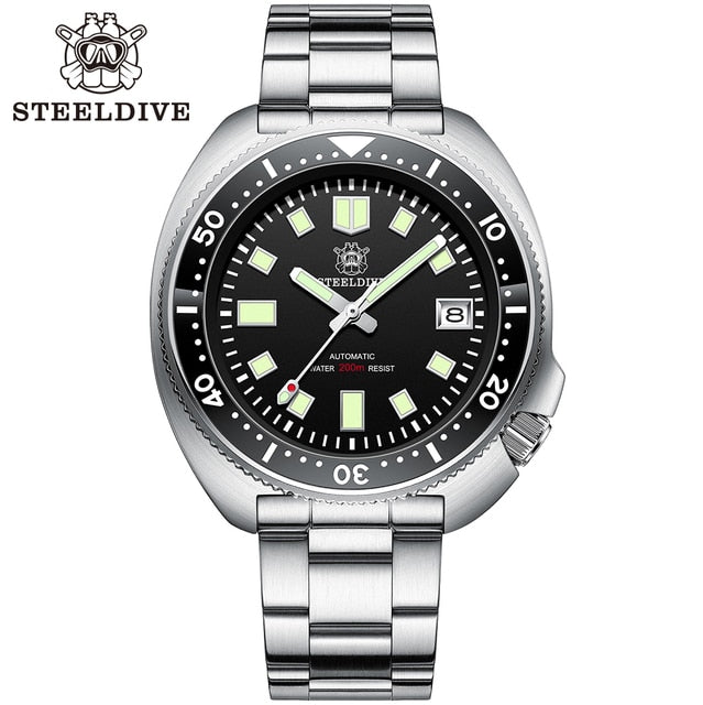 Steeldive Mens 44MM Men NH35 Dive Watch with Ceramic Bezel