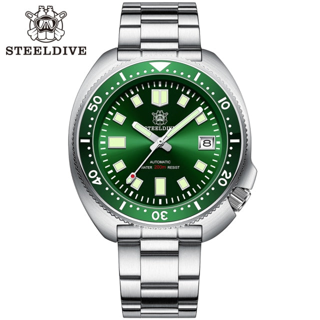 Steeldive Mens 44MM Men NH35 Dive Watch with Ceramic Bezel