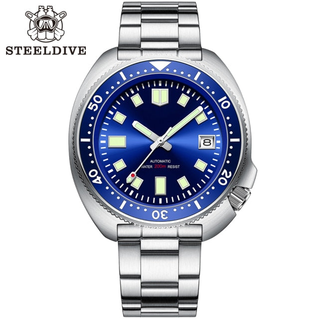 Steeldive Mens 44MM Men NH35 Dive Watch with Ceramic Bezel