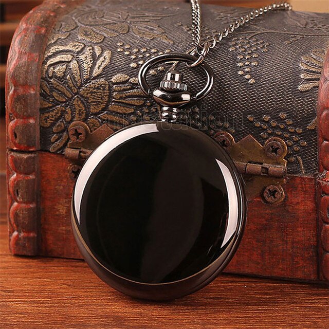 Antique Full Hunter Pure Color Quartz Pocket Watch