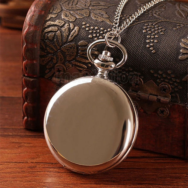 Antique Full Hunter Pure Color Quartz Pocket Watch