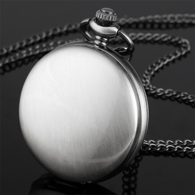 Antique Full Hunter Pure Color Quartz Pocket Watch