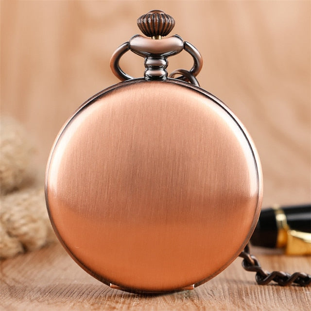 Antique Full Hunter Pure Color Quartz Pocket Watch