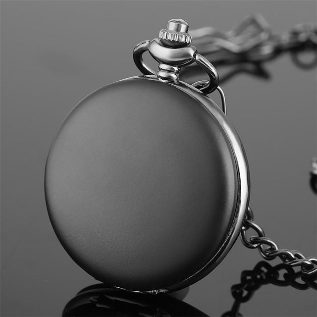 Antique Full Hunter Pure Color Quartz Pocket Watch