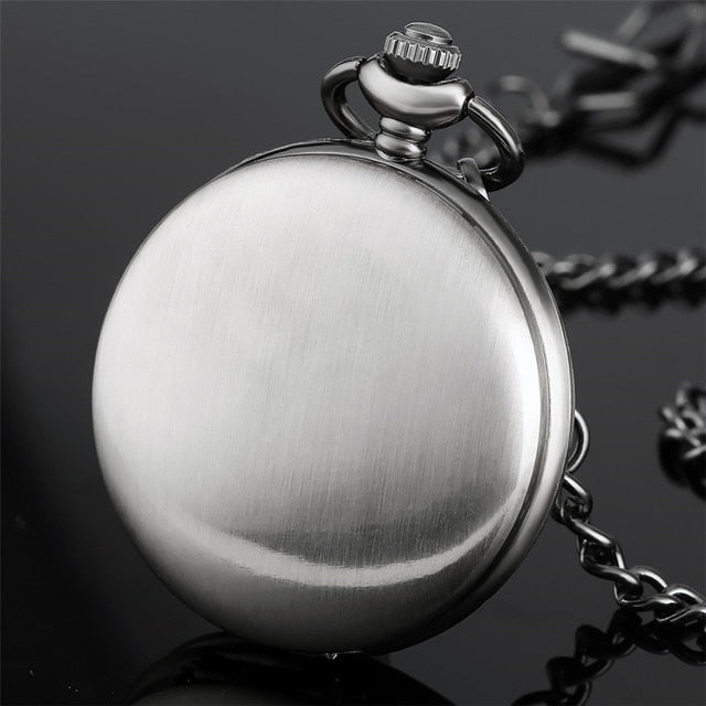 Antique Full Hunter Pure Color Quartz Pocket Watch