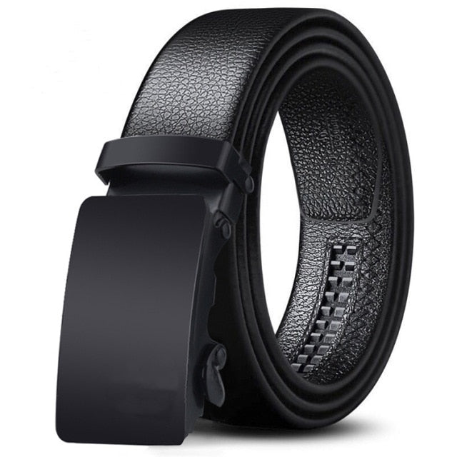 Men Belts Metal Automatic Buckle Brand High Quality Leather Belts for Men Famous Brand Luxury Work Business Strap  ZDP001D