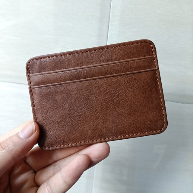 Vintage Men's Genuine Leather Credit Card Holder