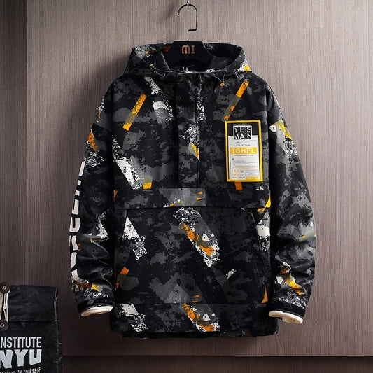 Streetwear Camouflage Hooded Jacket