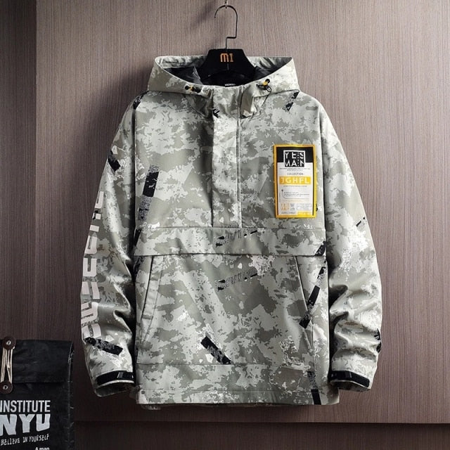 Streetwear Camouflage Hooded Jacket