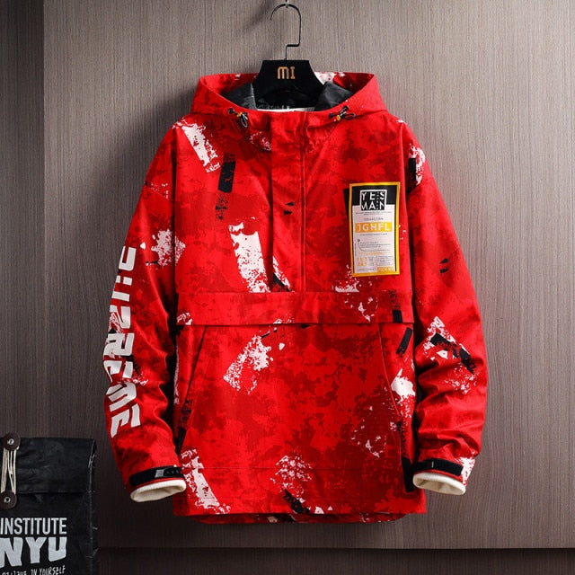 Streetwear Camouflage Hooded Jacket