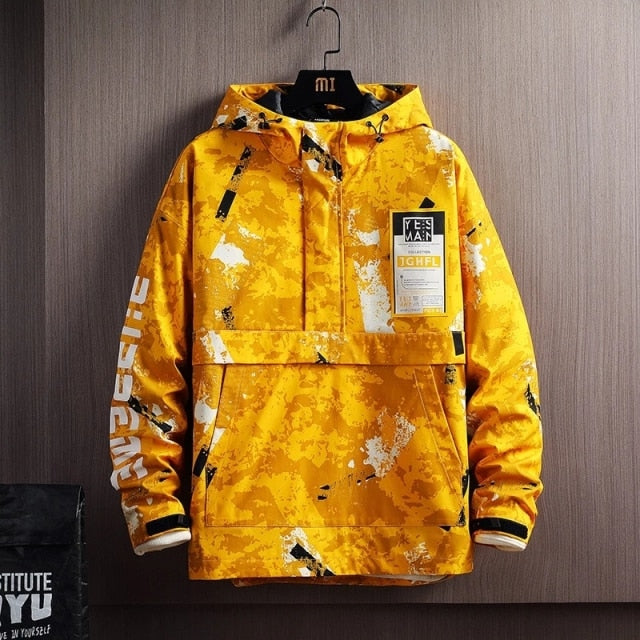 Streetwear Camouflage Hooded Jacket